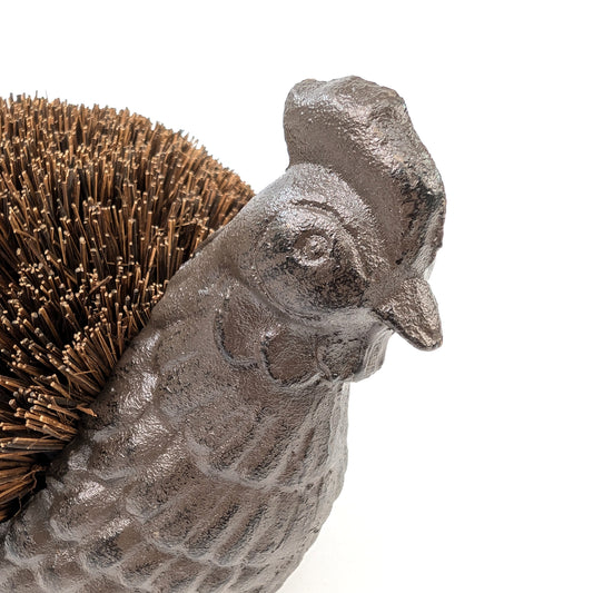 Cast Iron Boot Cleaning Brush - Chicken