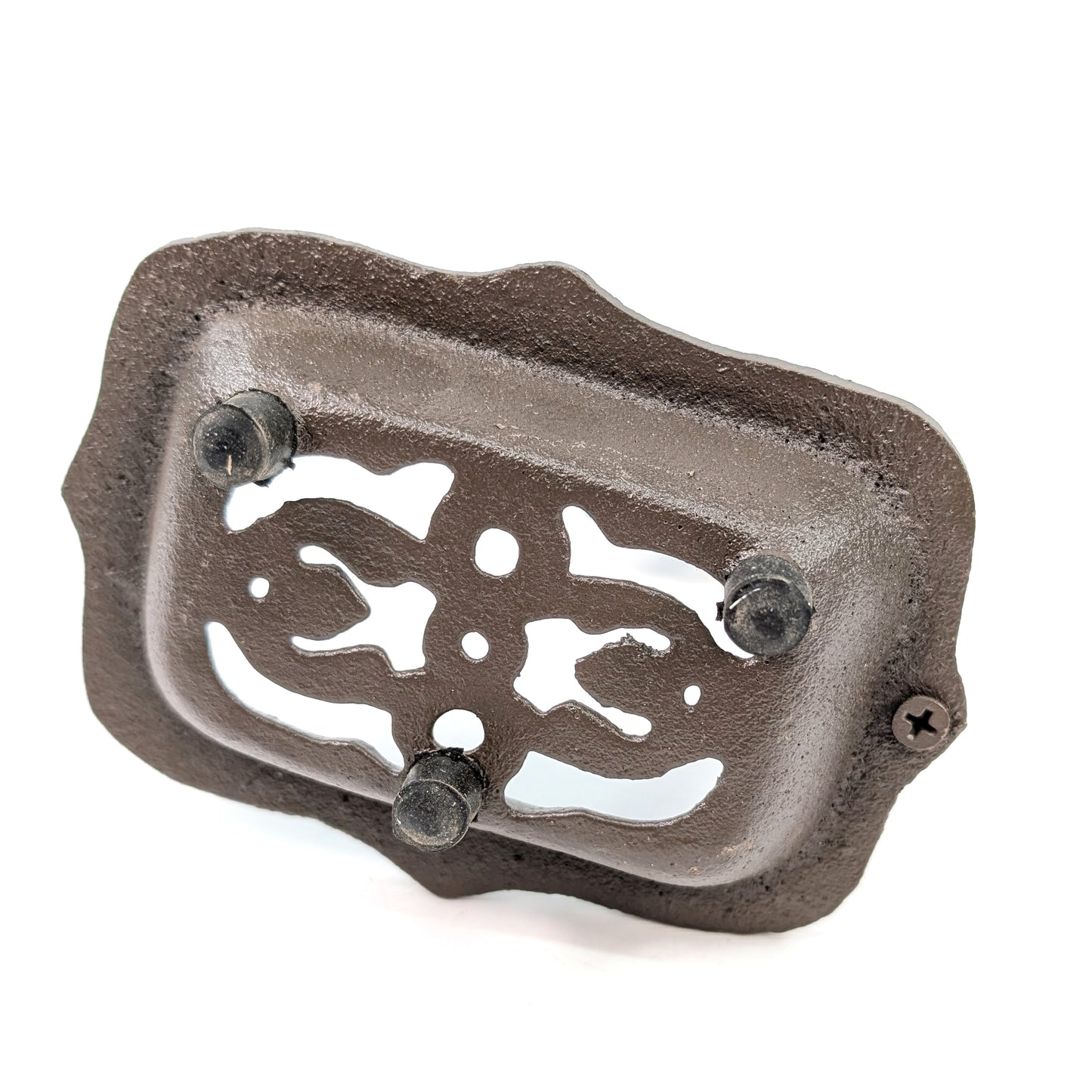 Traditional Cast Iron Soap Dish with Tap Design