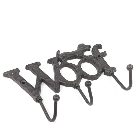 Cast Iron 'Woof' Hooks