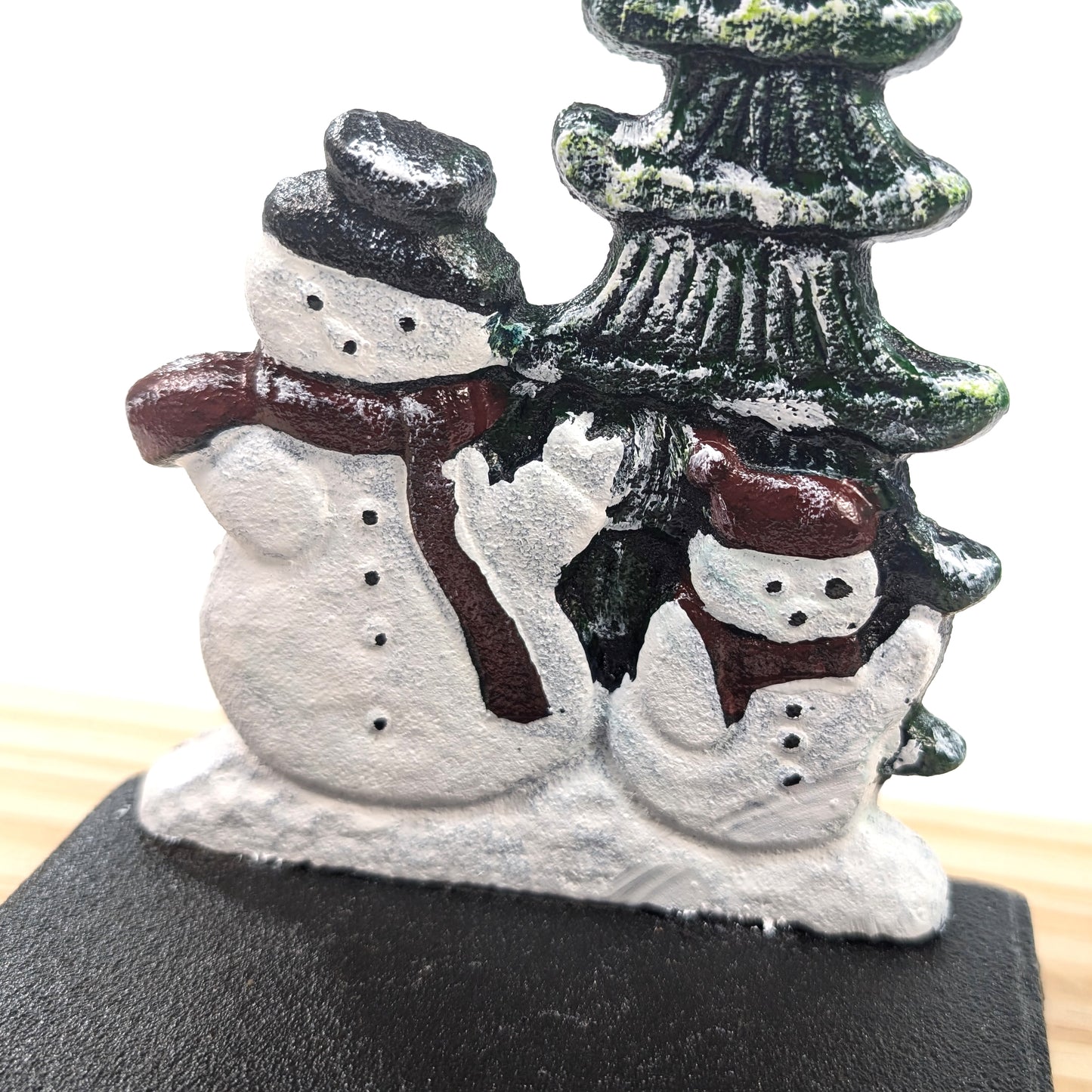 Cast Iron Christmas Stocking Holder and Hook | Snowmen