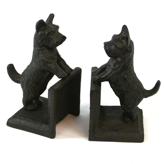 Traditional Cast Iron Bookends - Dogs