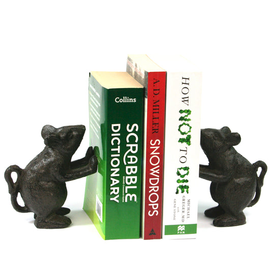 Cast Iron Bookends - Mouse