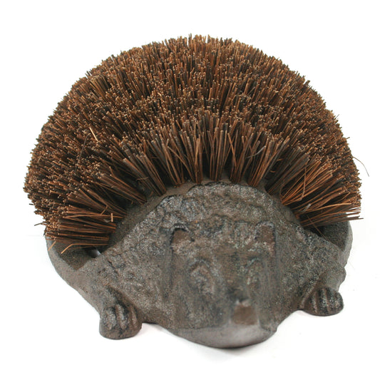 Cast Iron Hedgehog Boot Brush & Scraper – Heavy Duty Outdoor Cleaner