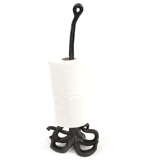 Cast Iron Kitchen / Loo Roll Holder - Octopus