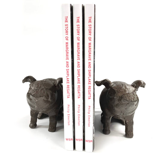 Cast Iron Bookends - Pigs
