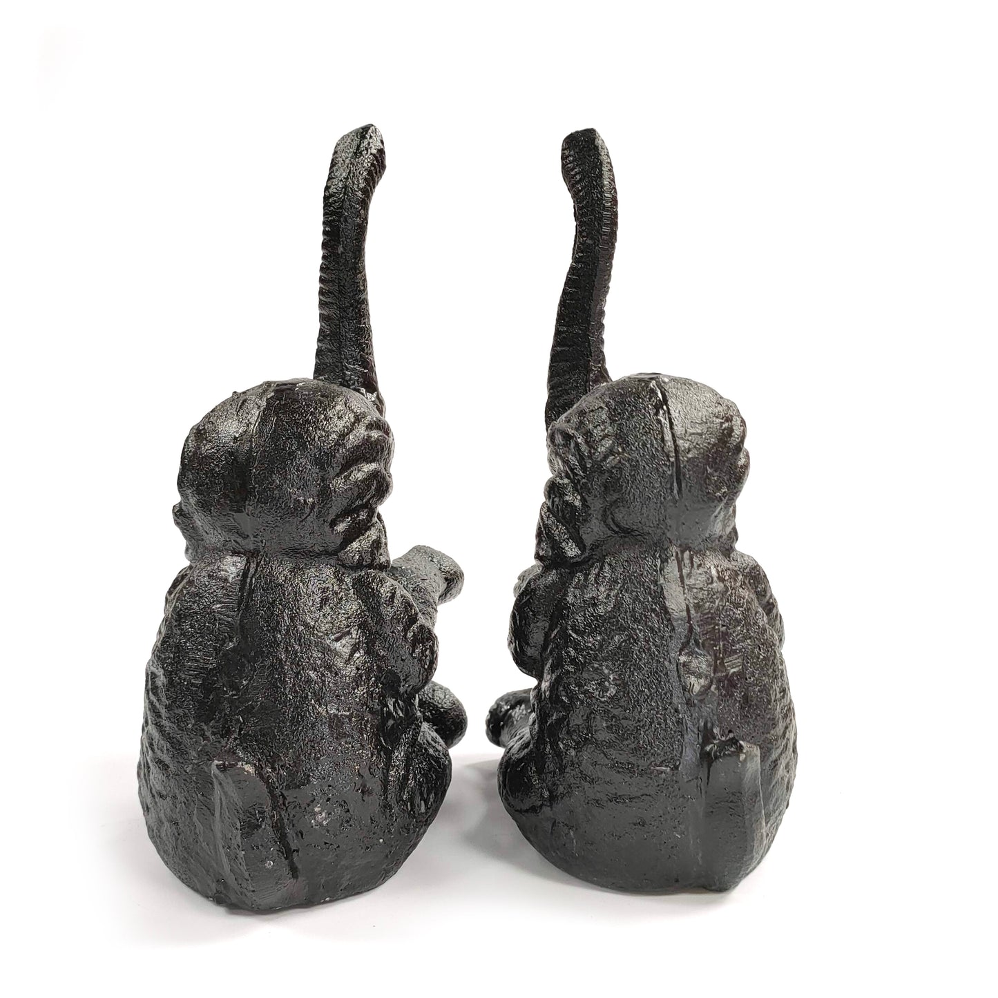 Cast Iron Bookends - Sitting Elephants