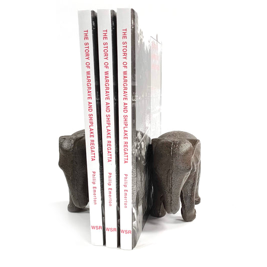 Cast Iron Bookends - Standing Elephants