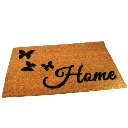 Butterfly Home Coir Door Mat | 75cm x 45cm | Durable, Slip-Resistant, and Eco-Friendly