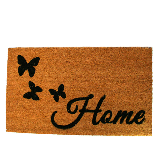Butterfly Home Coir Door Mat | 75cm x 45cm | Durable, Slip-Resistant, and Eco-Friendly