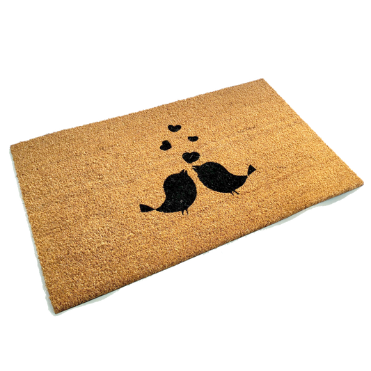 Pair of Love Birds Coir Door Mat