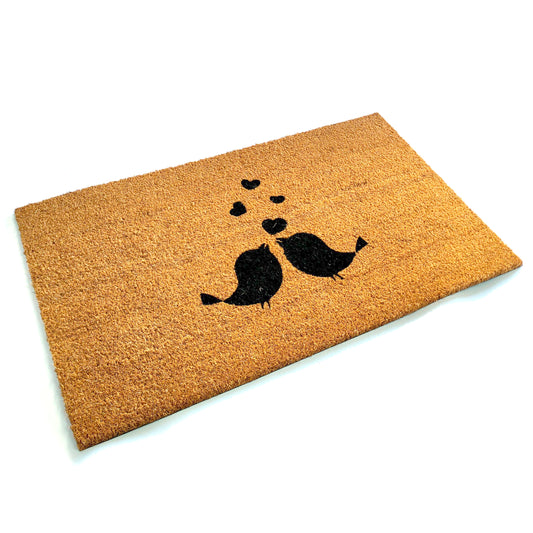 Pair of Love Birds Coir Door Mat