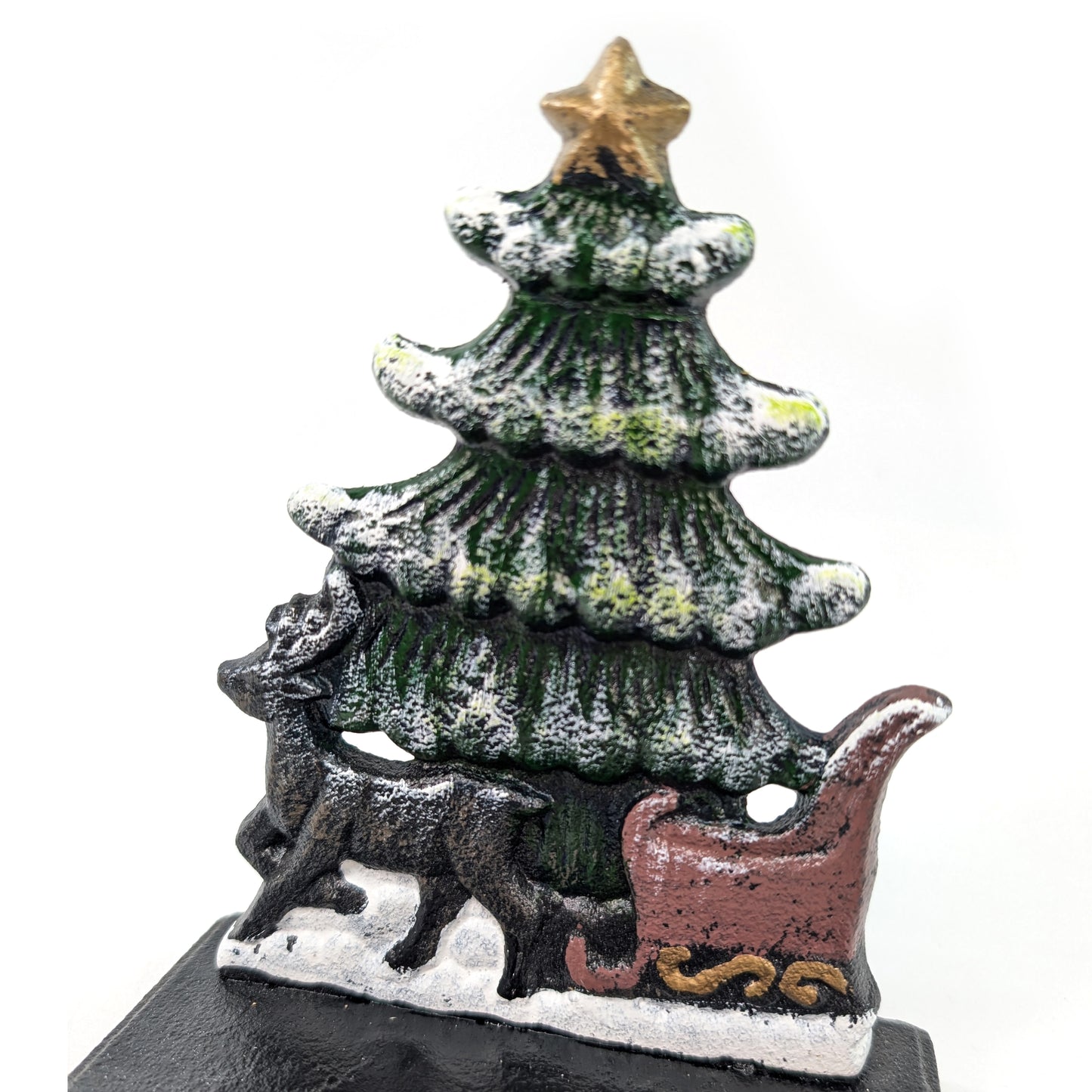 Cast Iron Christmas Stocking Holder and Hook | Santa's Sleigh
