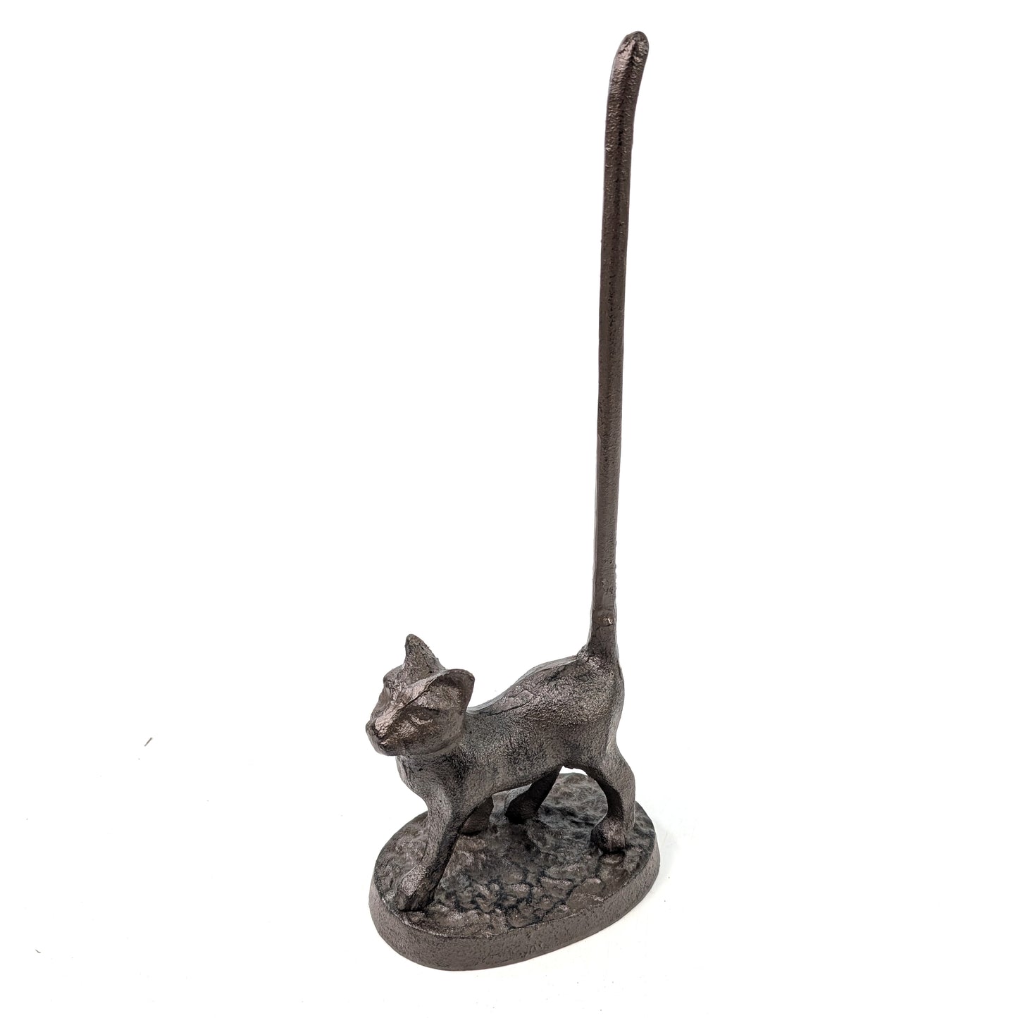 Cast Iron Cat Loo Roll and Kitchen Roll Holder