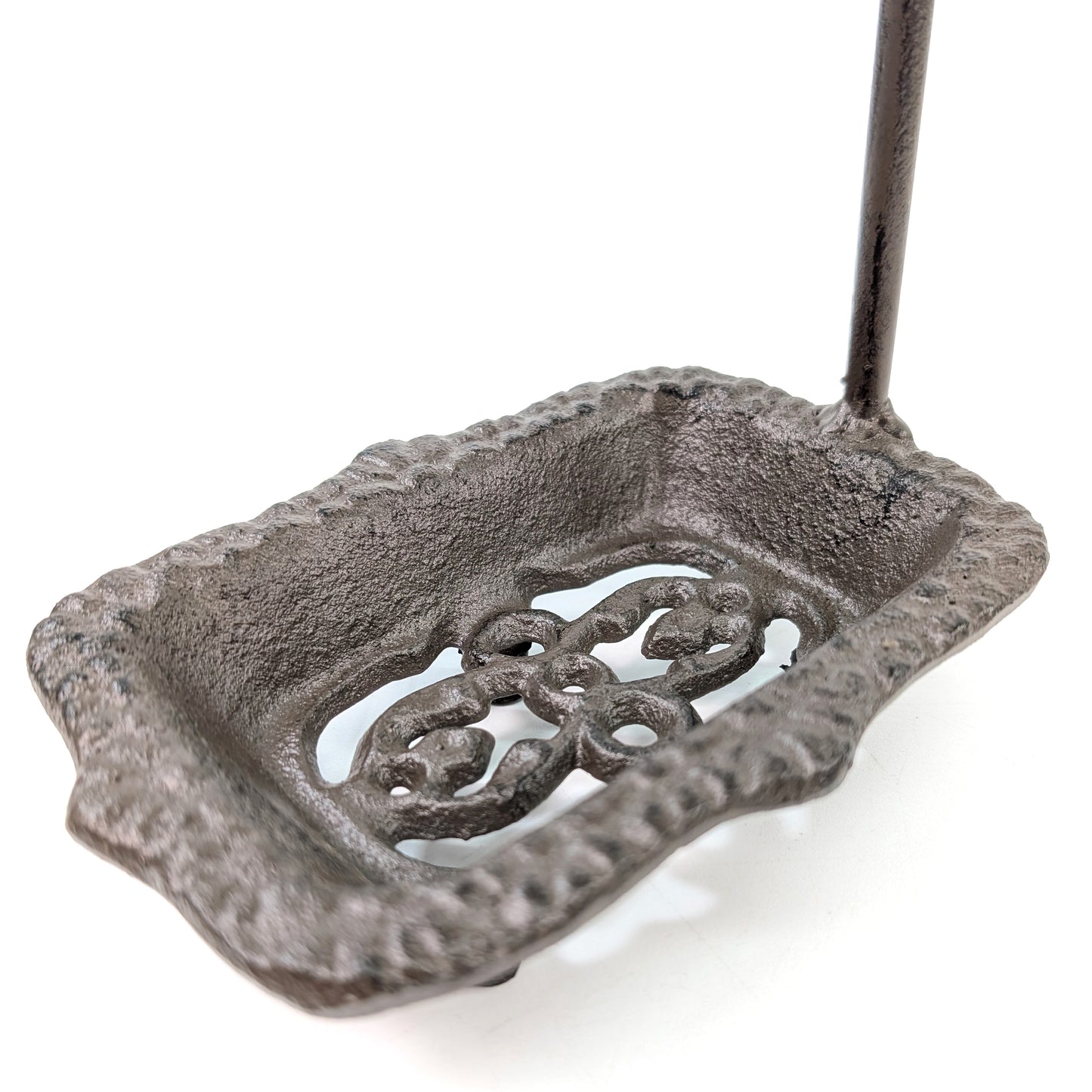 Traditional Cast Iron Soap Dish with Tap Design