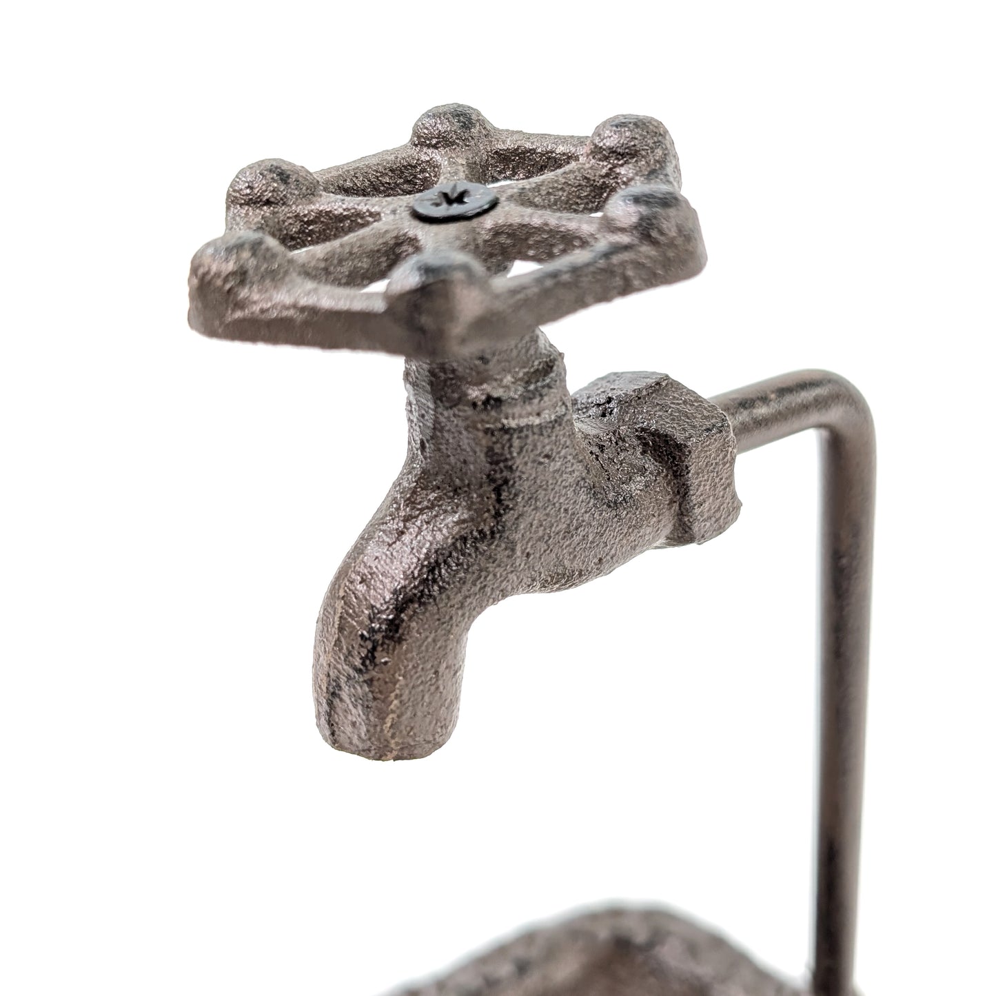 Traditional Cast Iron Soap Dish with Tap Design
