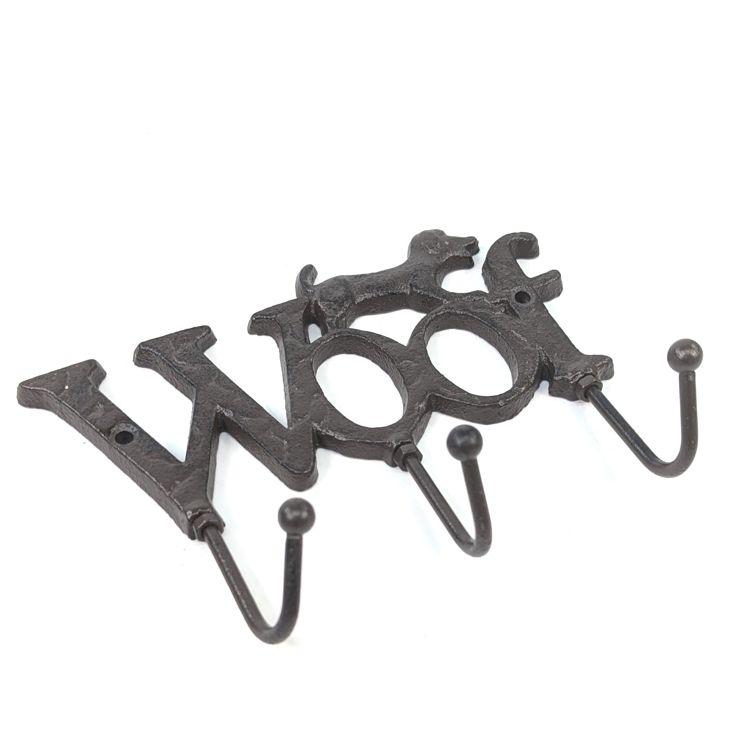 Cast Iron 'Woof' Hooks