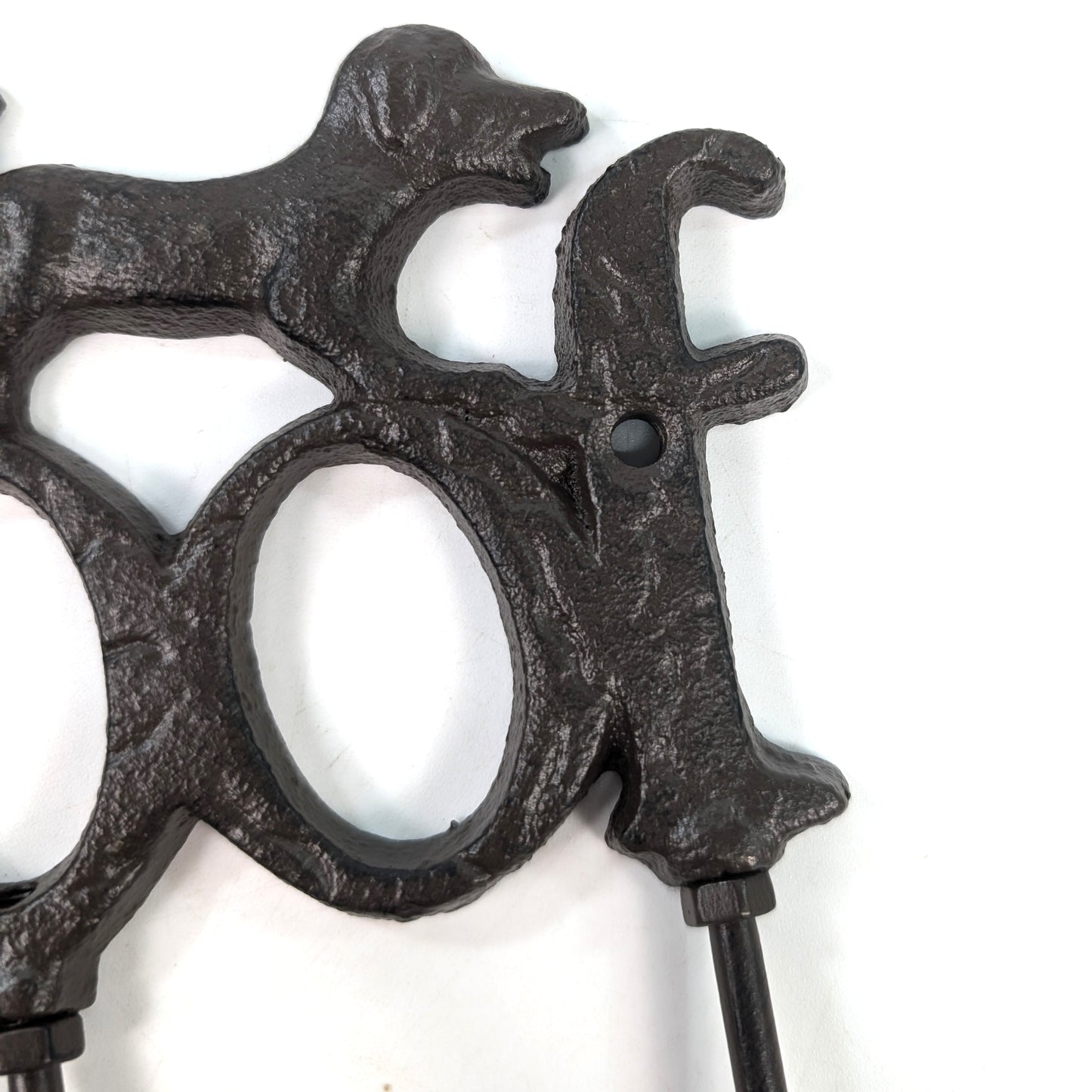 Cast Iron 'Woof' Hooks