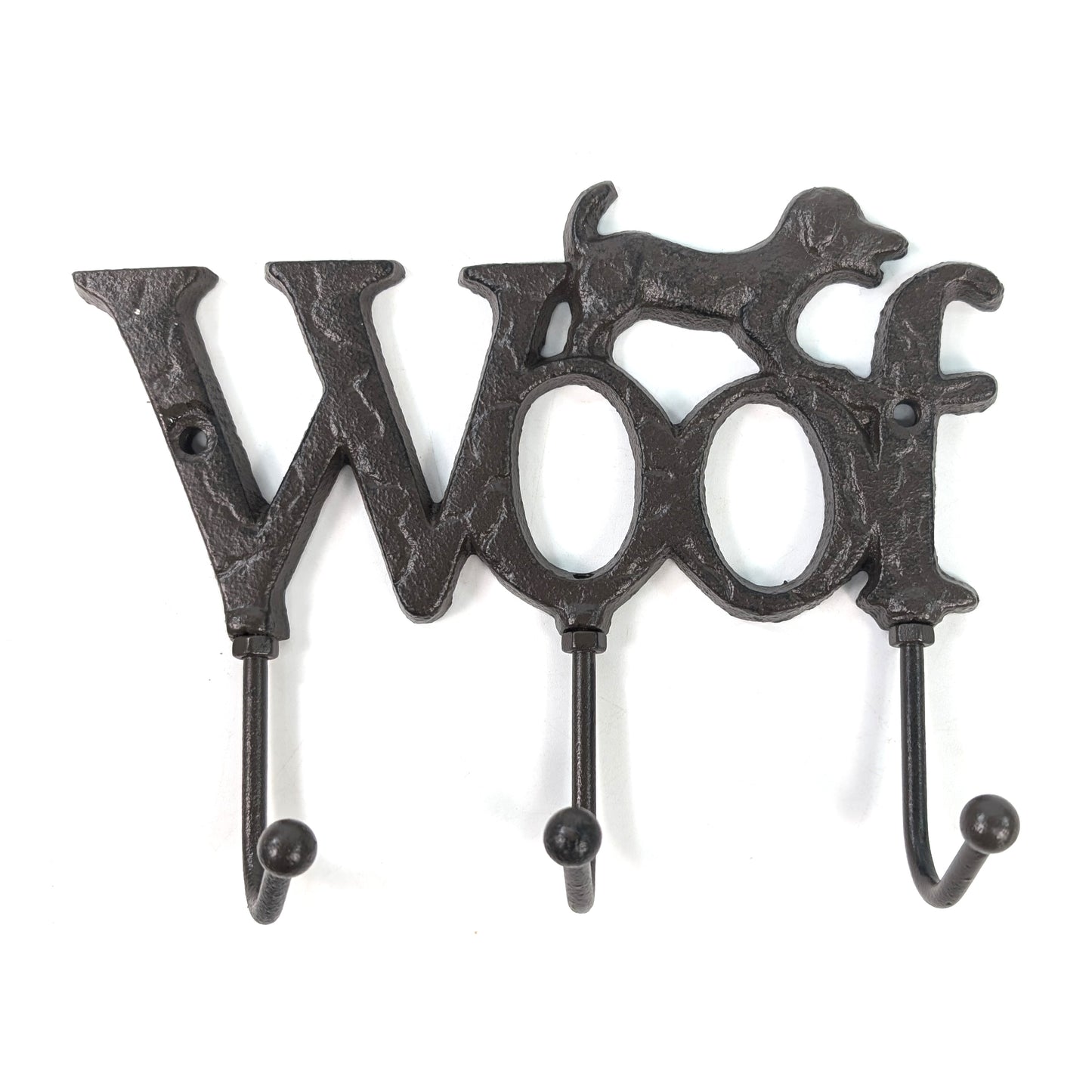 Cast Iron 'Woof' Hooks