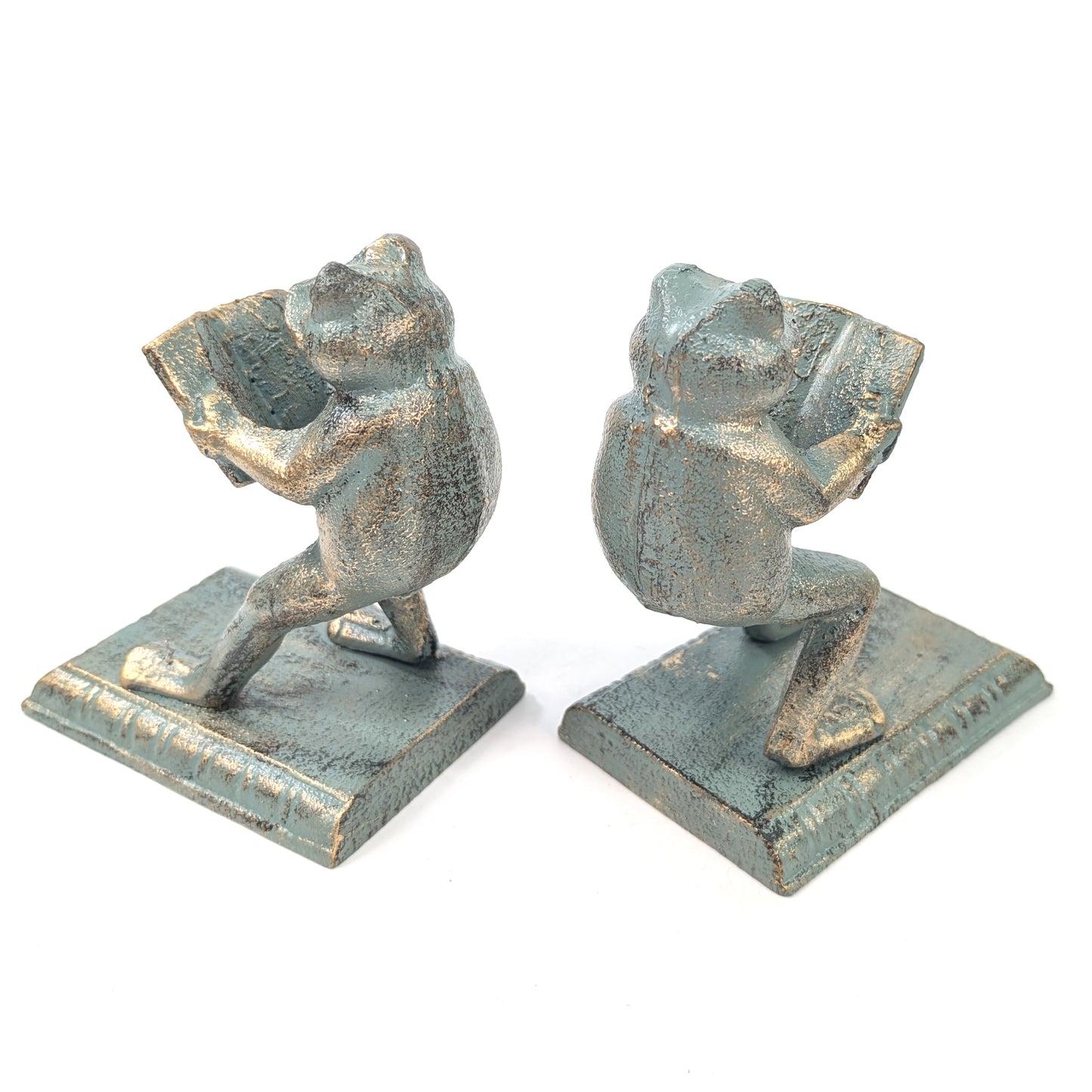 Cast Iron Bookends - Reading Frogs