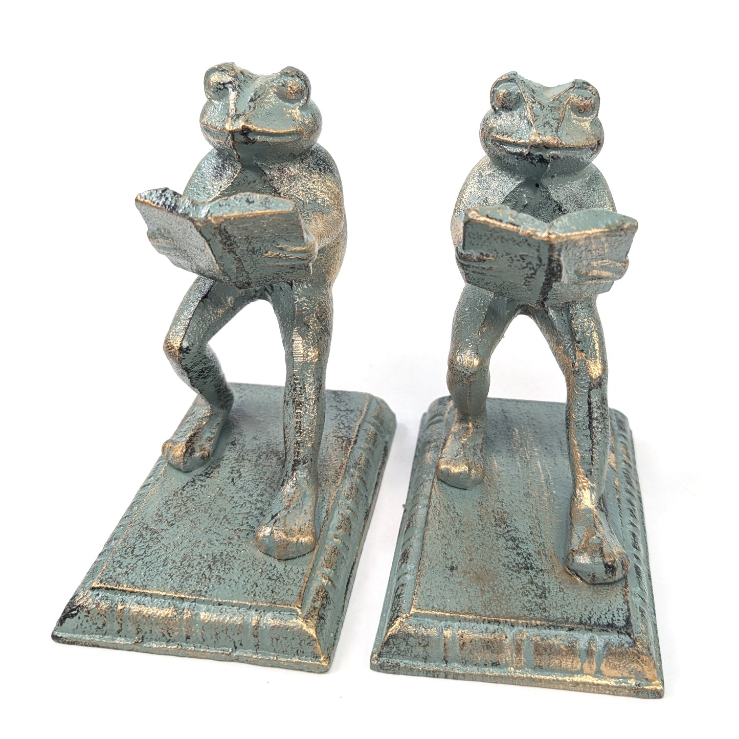 Cast Iron Bookends - Reading Frogs