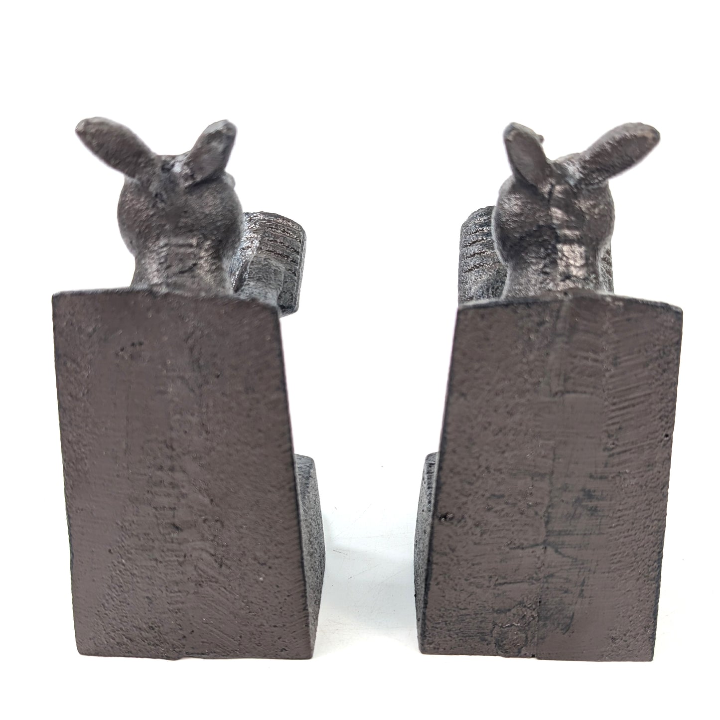 Cast Iron Bookends - Reading Rabbits
