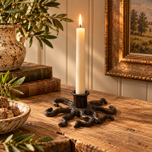Cast Iron Candle Holder - Octopus