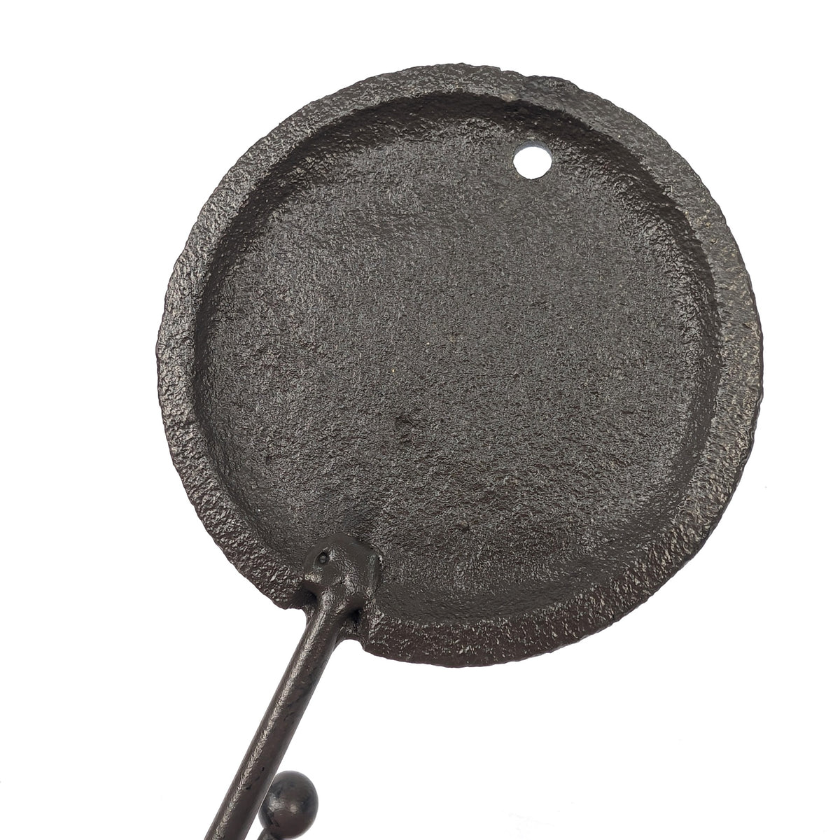 Rear view of the paw wall hook showing backplate and mounting hole