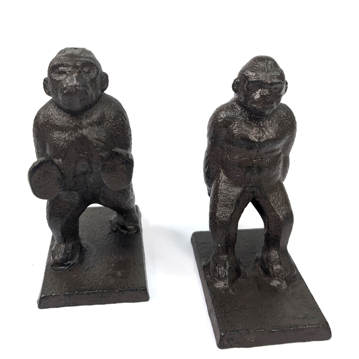 Front view showing the two different gorilla poses