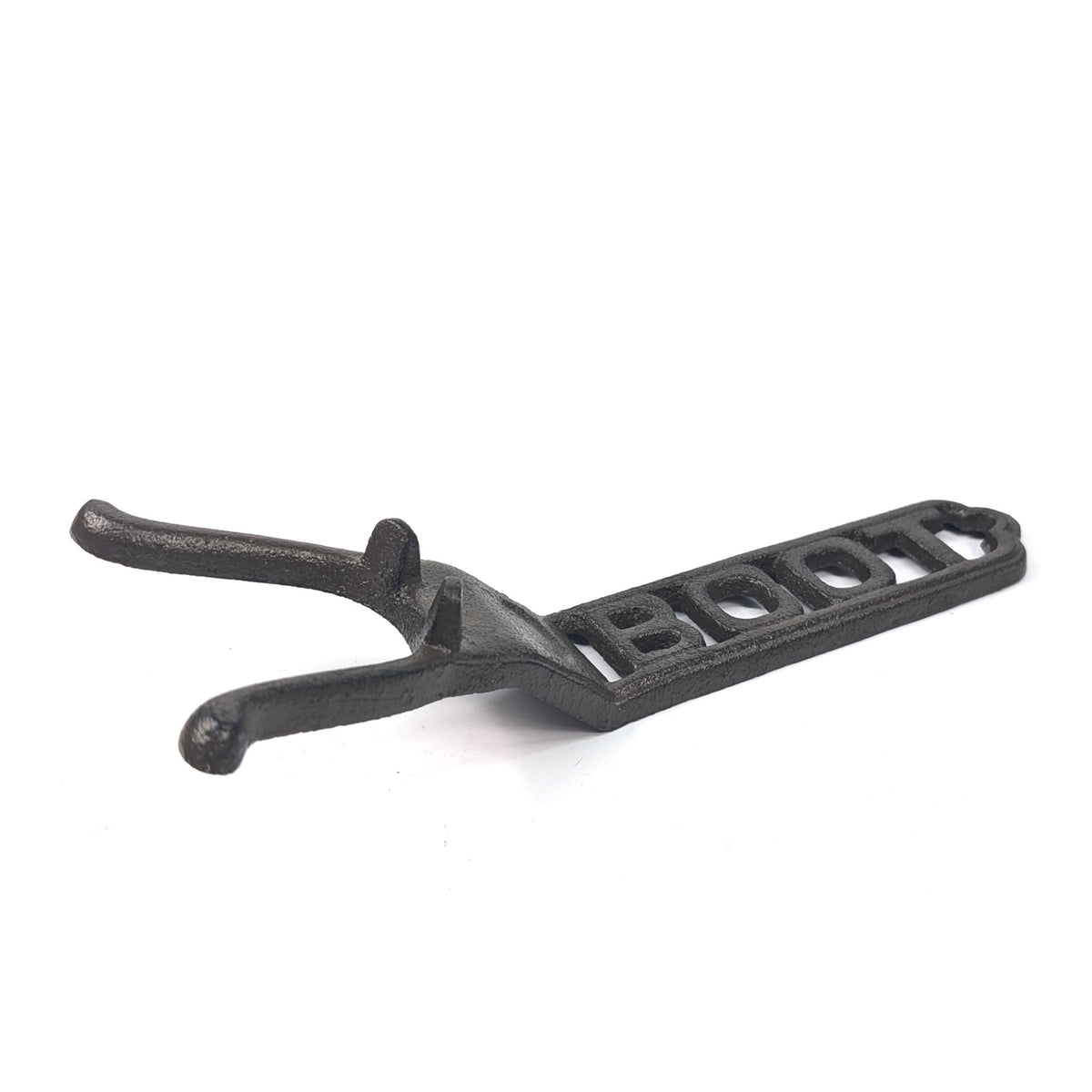 Side angle of the cast iron boot pull