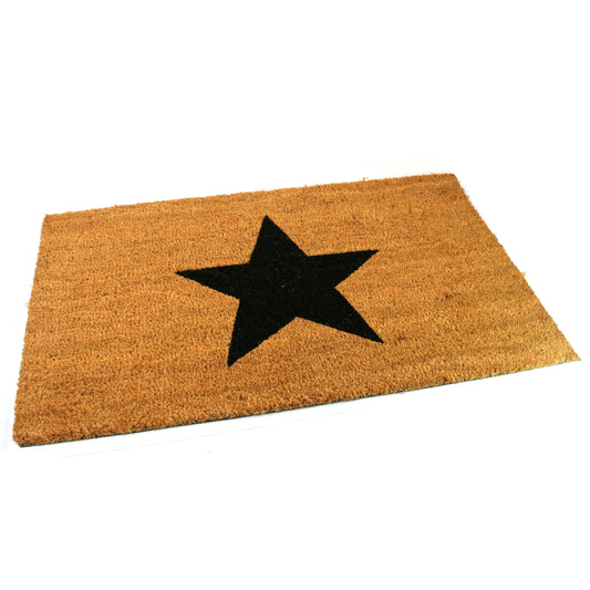 Star Design Coir Door Mat | 75cm x 45cm | Durable, Slip-Resistant, and Eco-Friendly