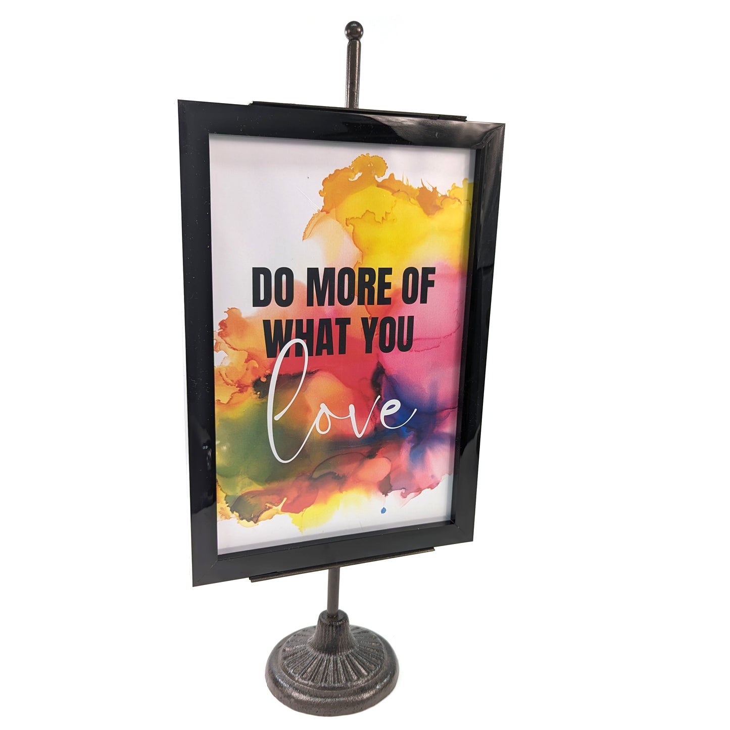 Cast Iron St of Photo Frame Holder & Frame (50cm & 40cm)