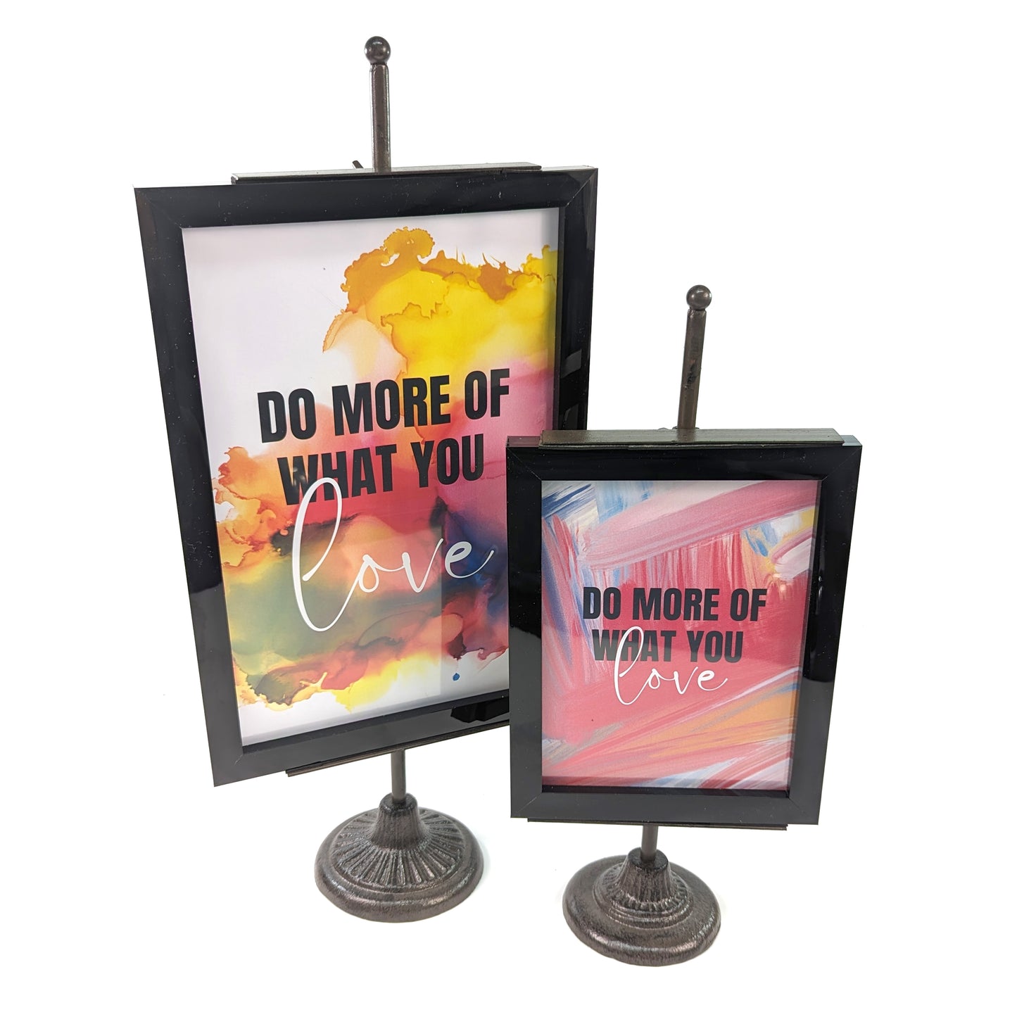Cast Iron St of Photo Frame Holder & Frame (50cm & 40cm)