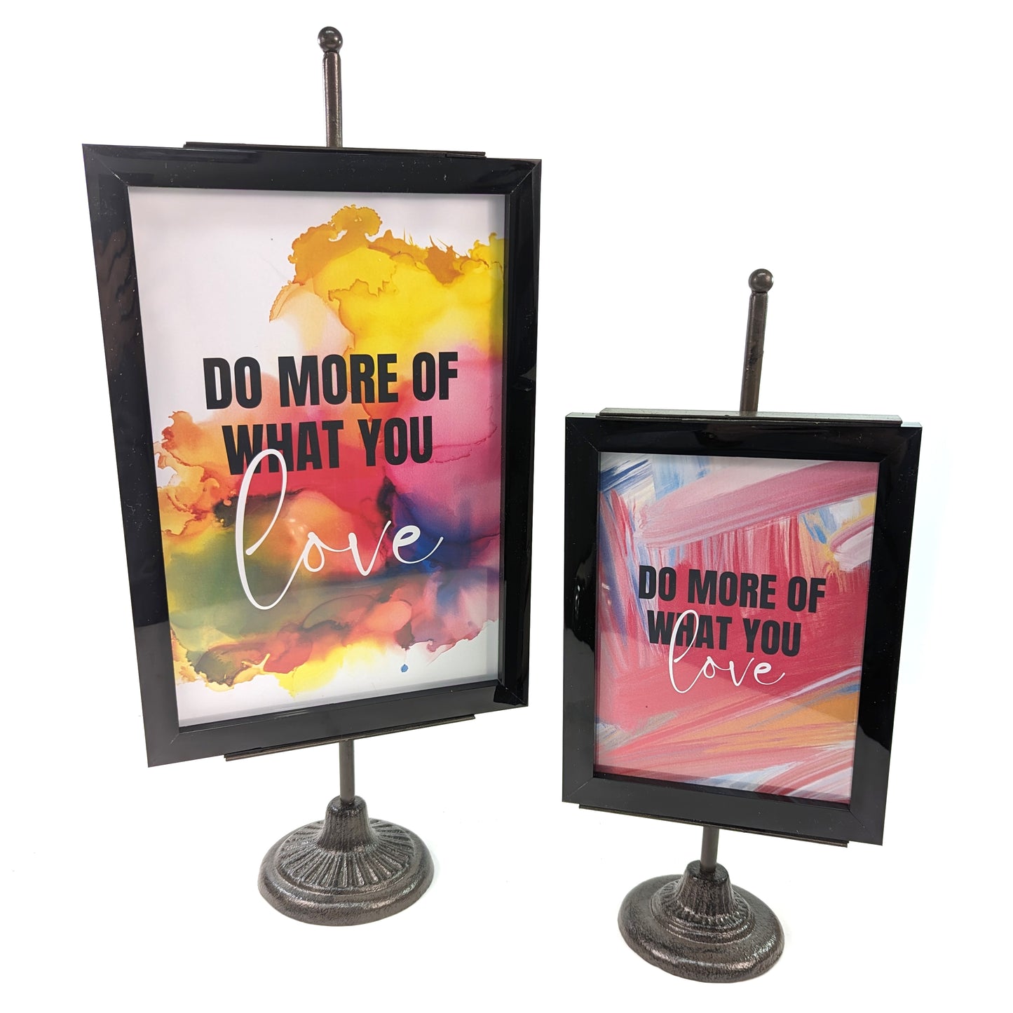 Cast Iron St of Photo Frame Holder & Frame (50cm & 40cm)