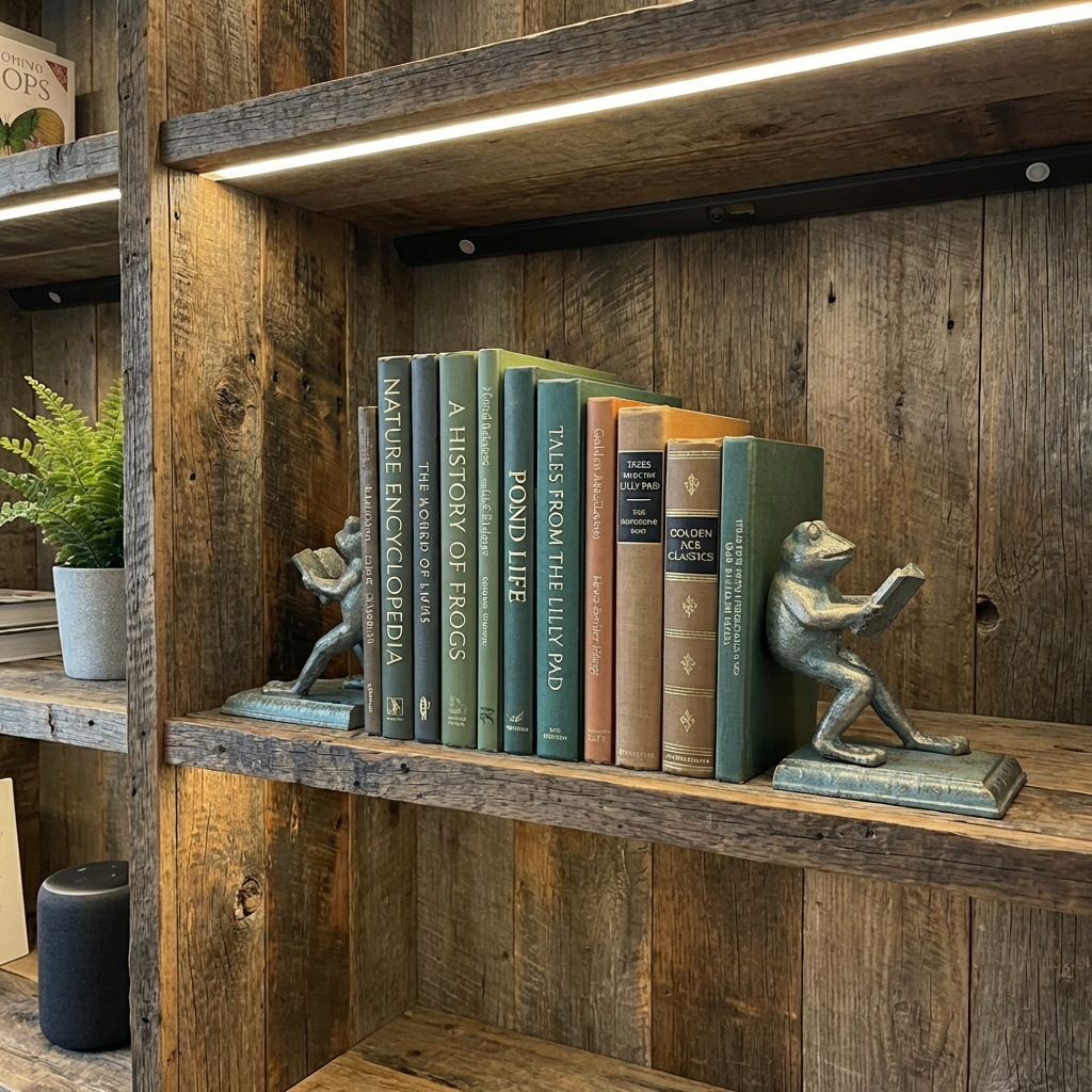 Cast Iron Bookends - Reading Frogs