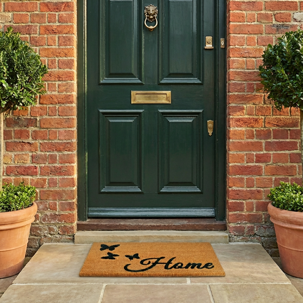 Butterfly Home Coir Door Mat | 75cm x 45cm | Durable, Slip-Resistant, and Eco-Friendly