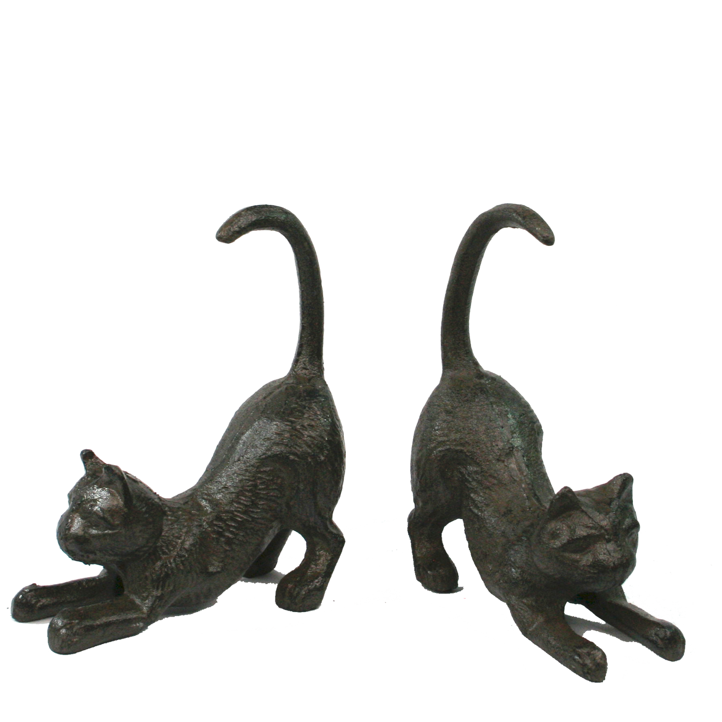 Cast Iron Bookends - Stretching Cat