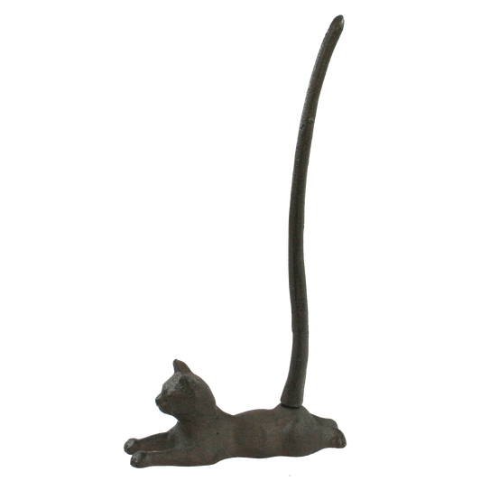 Cast Iron Kitchen/Toilet Roll Holder - Cat