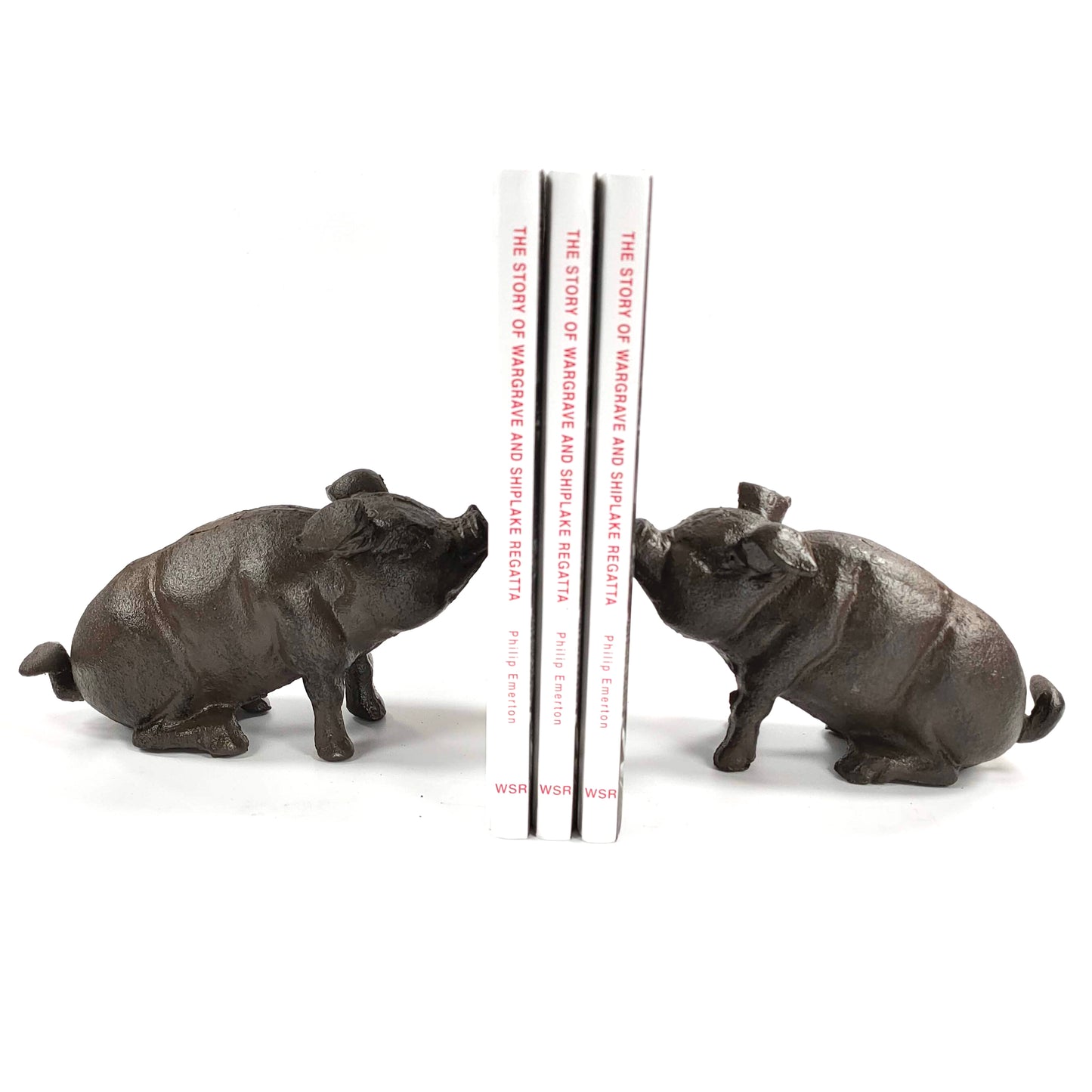 Cast Iron Bookends - Pigs