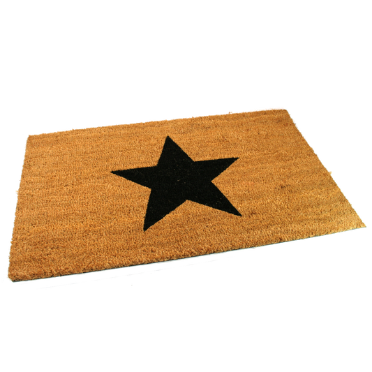 Star Design Coir Door Mat | 75cm x 45cm | Durable, Slip-Resistant, and Eco-Friendly
